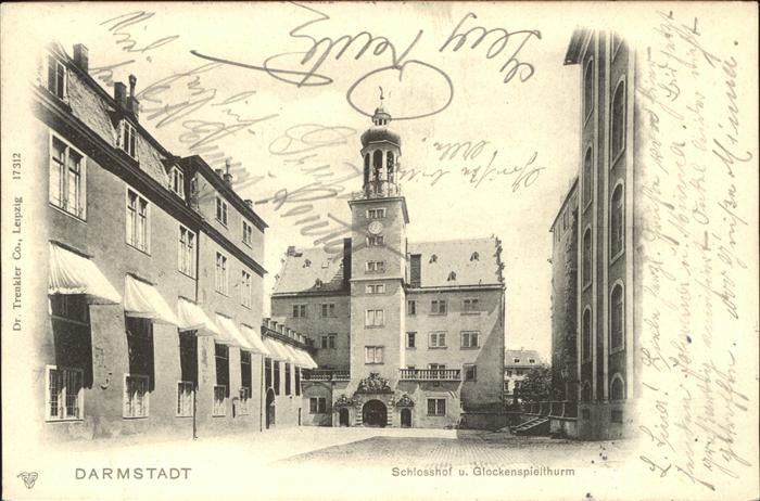 Darmstadt Schlosshof Glockenspielturm