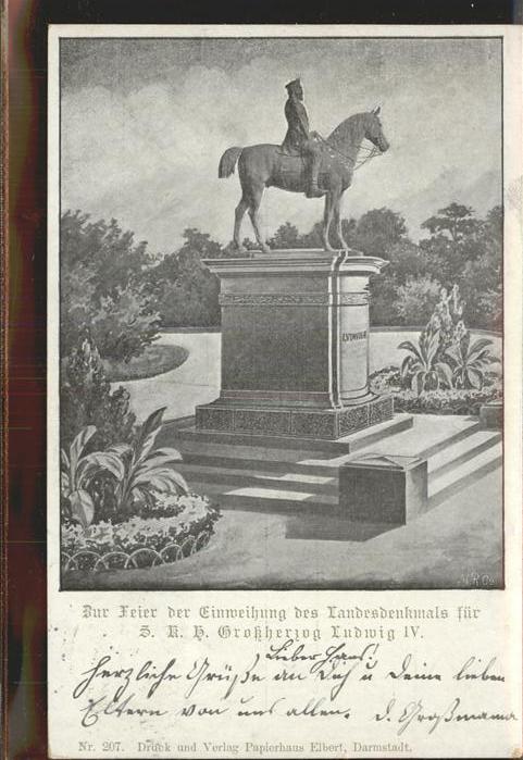 Darmstadt Einweihung Landesdenkmal Ludwig IV.