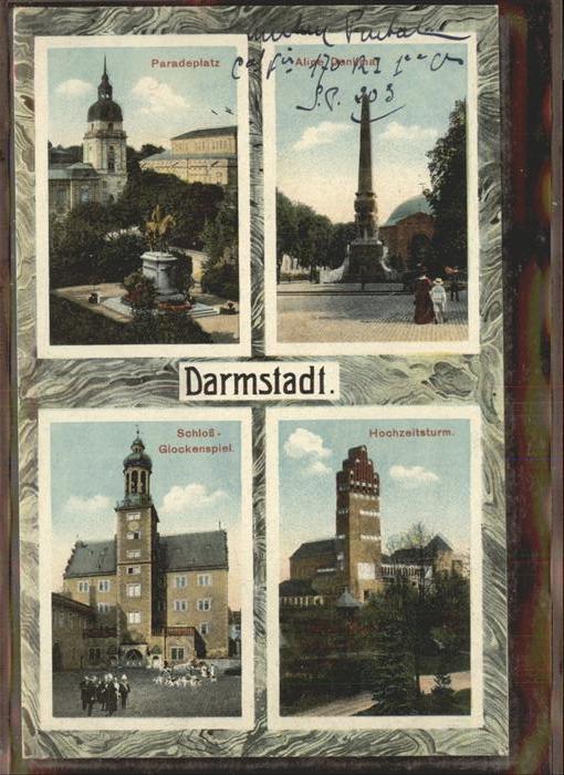 Darmstadt Paradeplatz Schloß Glockenspiel Alice-D