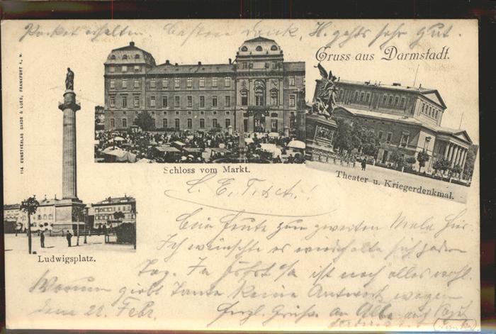 Darmstadt Schloss Theater Ludwigsplatz Kriegerden