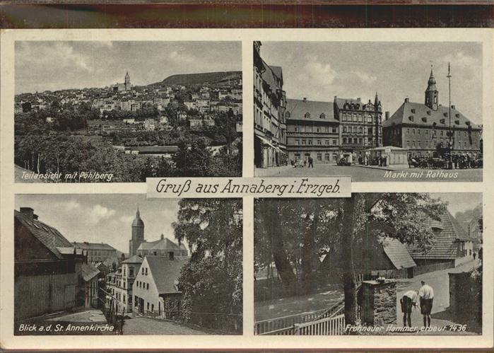 Annaberg-Buchholz Erzgebirge Frohnauer Hammer Markt Rathaus