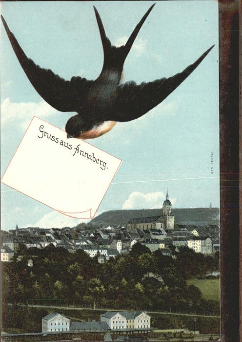 Annaberg-Buchholz Erzgebirge Brief Schwalbe