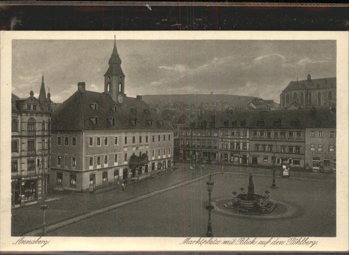 Annaberg-Buchholz Erzgebirge Pöhlberg Marktplatz
