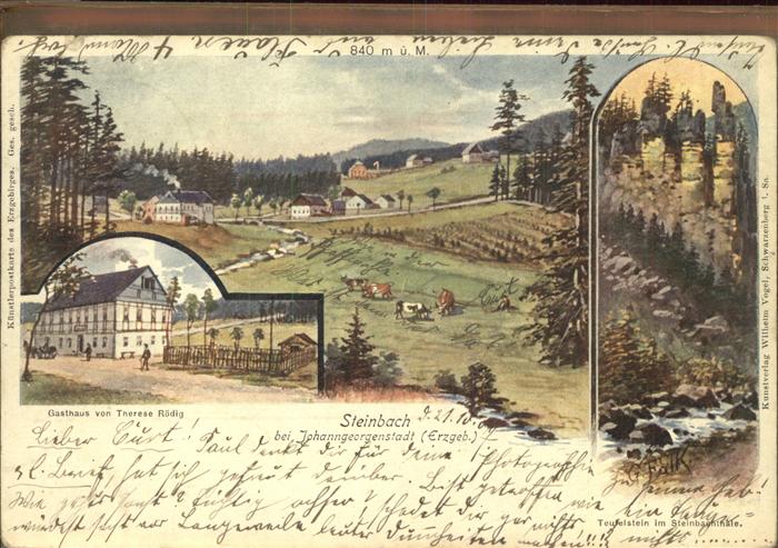 Steinbach Johanngeorgenstadt Gasthaus von Therese Rödig Teufelstein