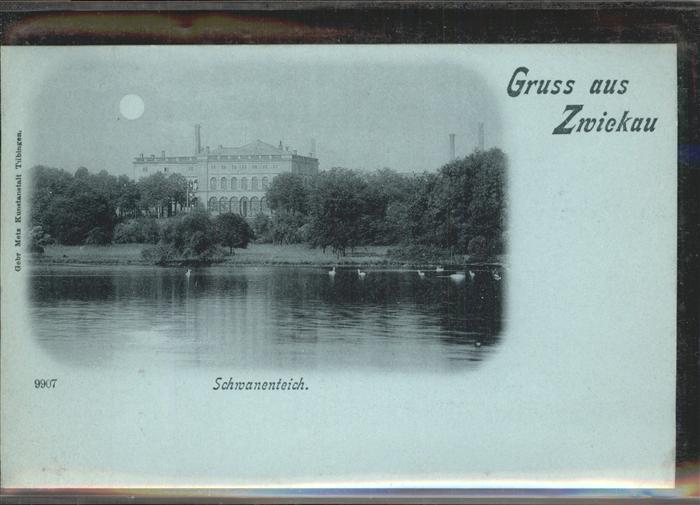 Zwickau Sachsen Schwanenteich Mond