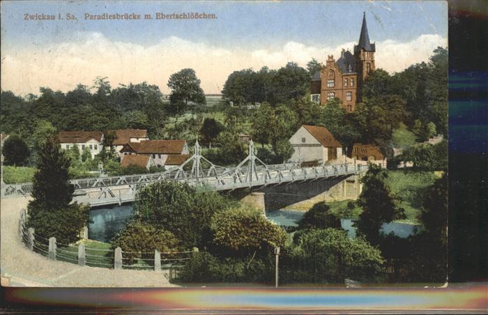 Zwickau Sachsen Paradiesbrücke Ebertschlösschen
