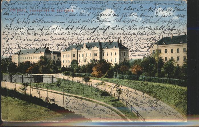 Zwickau Sachsen Kaserne des 133. Regiments