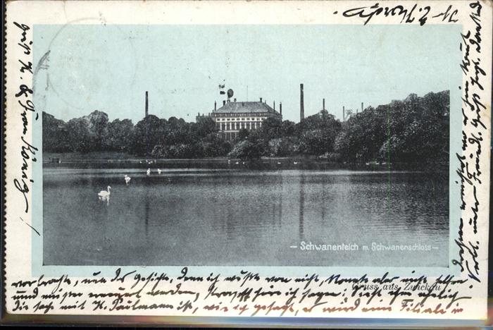 Zwickau Sachsen Schwanenteich Schwanenschloss