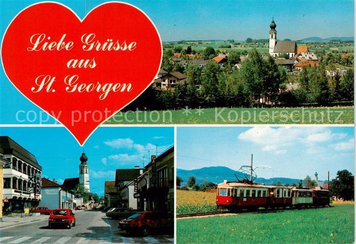 St Georgen Attergau Panorama Kirche Eisenbahn