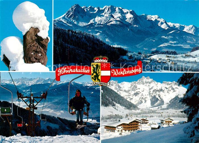 Werfenweng AT Teilansichten Skilift Panorama
