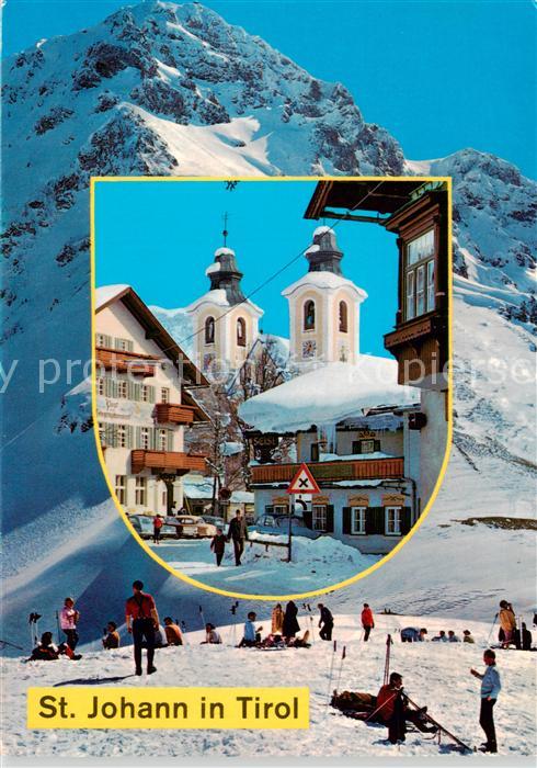 St Johann Tirol Ortspartie mit Kirche Panorama