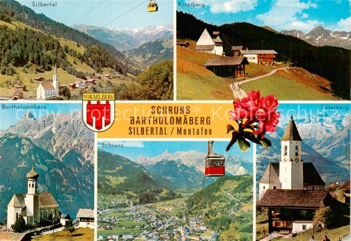 Schruns Tschagguns Bartholomaeberg Silbertal Montafon Kirchen Seilbahn