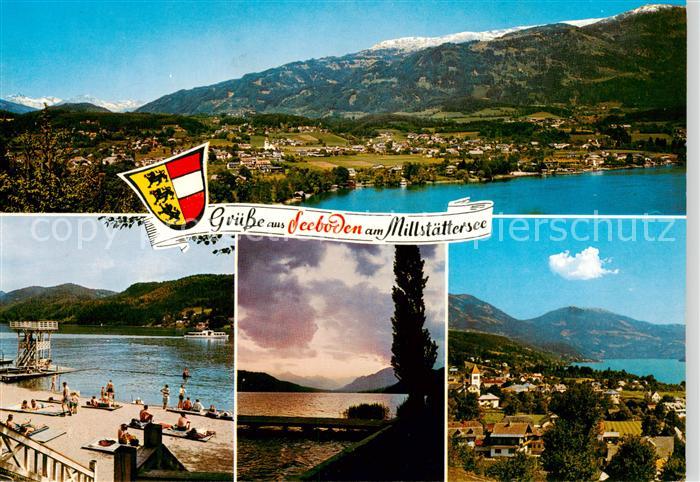 Seeboden Millstaettersee Kaernten AT Panorama Seepartien Promenade