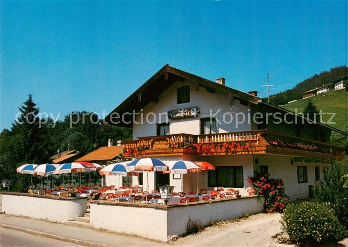 Ruhpolding Bayern Gasthaus Neuhaeusl Terrasse