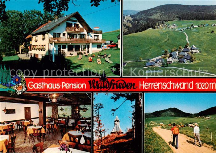 Herrenschwand Todtnau Gasthaus Pension Waldfrieden Panorama Gastraum Turm