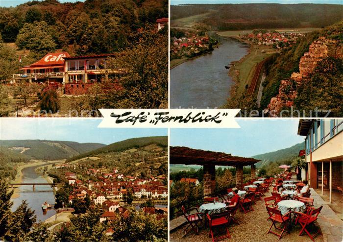 Bad Karlshafen Terrassen-Cafe Fernblick Panorama