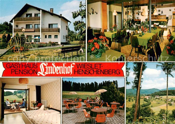 Wieslet Gasthaus Pension Lindenhof Gastraum Terrasse Zimmer Panorama