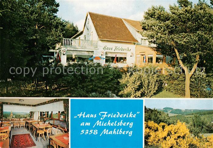 Mahlberg Bad Muenstereifel Haus Friederike Cafe Restaurant Gaststube Panorama