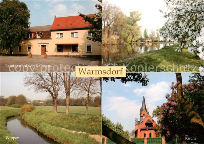 Guesten Rheinland OT Warmsdorf Landgasthof von Kalnassy Dorfteich Wipper Kirche