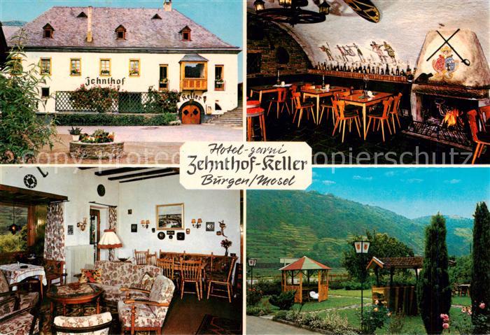 Burgen Mosel Hotel garni Zehnthof Keller Gastraeume Garten