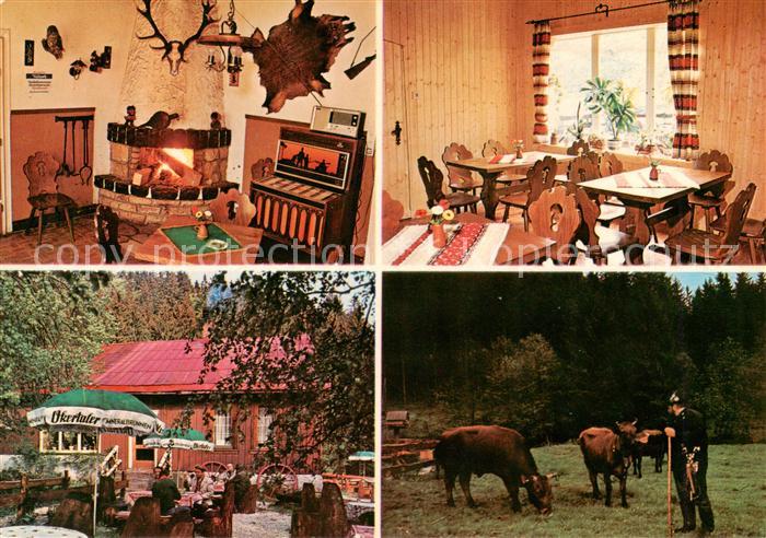 St Andreasberg Harz Waldgaststaette Rinderstall Gaststube Kaminzimmer Gartenterr