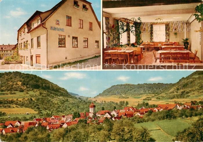 Unterboehringen Bad ueberkingen Gasthof Metzgerei Krone Gaststube Panorama