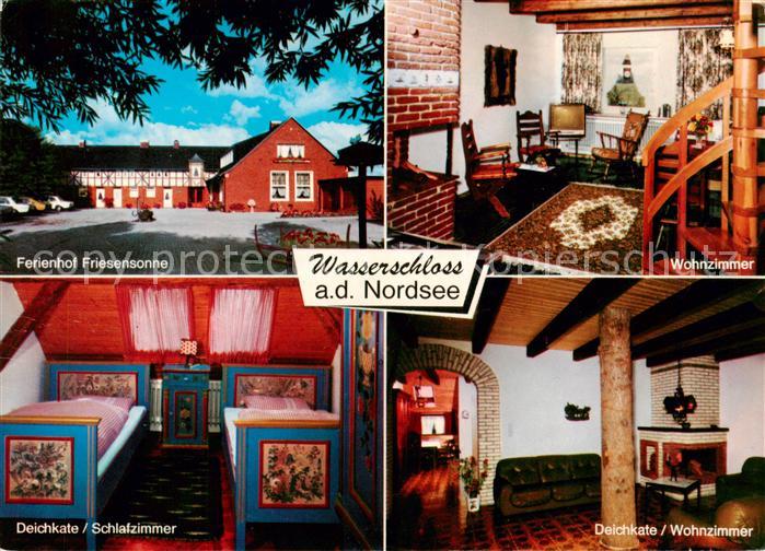 Neuharlingersiel Wasserschloss an der Nordsee Ferienhof Friesensonne Wohnzimmer