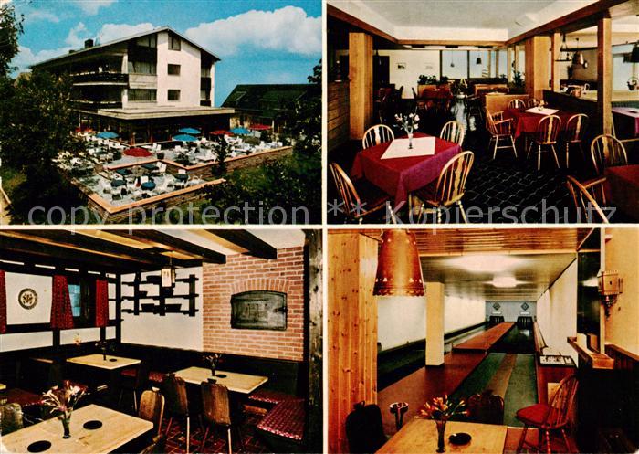 Hoechenschwand Schwarzwald BW Cafe Restaurant Panorama Gastraeume Kegelbahn