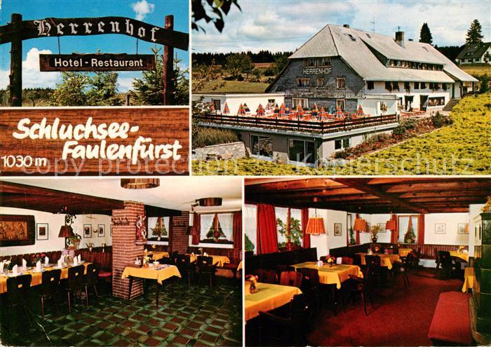 Faulenfuerst Schluchsee Hotel Restaurant Herrenhof Terrasse Gastraeume