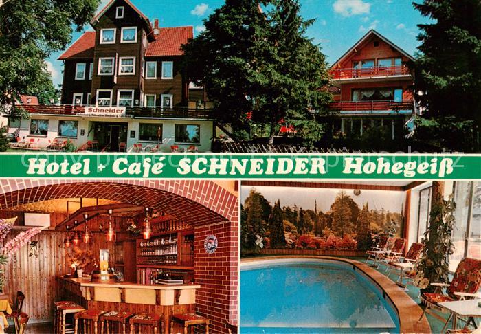 Hohegeiss Harz Hotel Cafe Schneider Bar Hallenbad