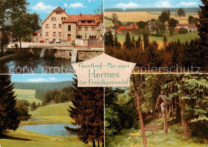 Hermes Marktleugast Gasthof Pension Hermes im Frankenwald Teich Wegekreuz
