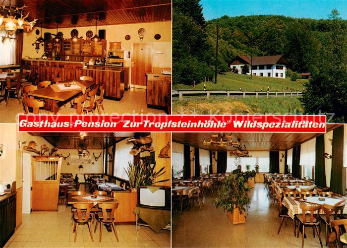 Steinau Odenwald Zur Tropfsteinhoehle Gaststaette Pension Gastraeume Speisesaal