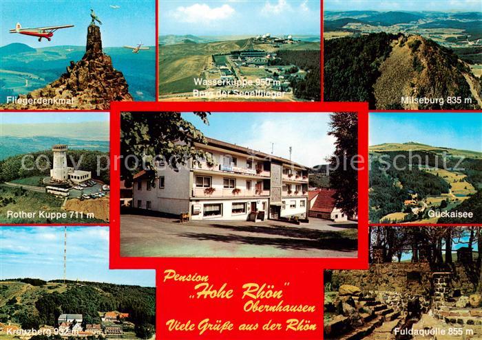 Gersfeld Rhoen Fliegerdenkmal Rother Kuppe Kreuzberg Wasserkuppe Milseburg Gucka