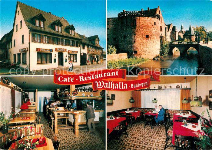 Buedingen Hessen Cafe Restaurant Walhalla Gaststube Bar Stadtmauer