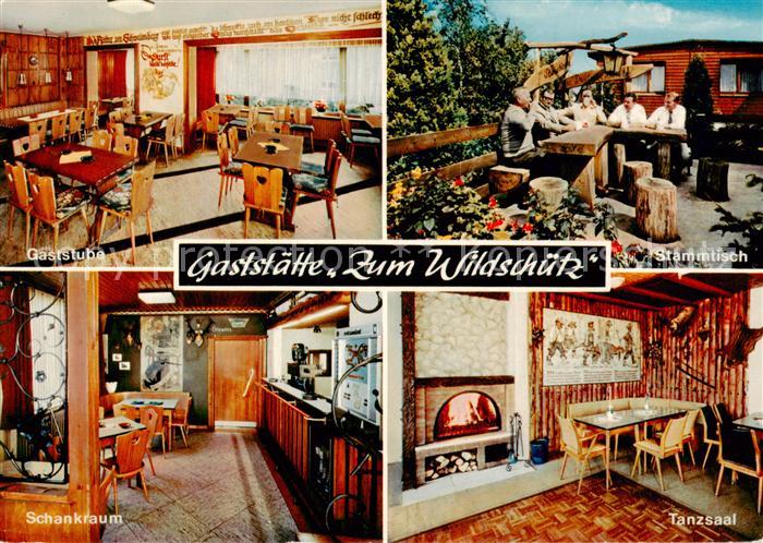 Bad Driburg Gaststaette Zum Wildschuetz Gaststube Stammtisch Schankraum Tanzsaal