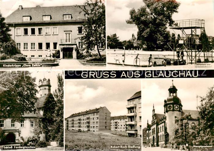 Glauchau Kinderkrippe Sommerbad Schloss Forderglauchau Robert Koch Siedlung Haup