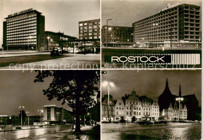ROSTOCK  CITY Lange Strasse Ostsee Druckerei Interhotel Warnow Ernst Thaelmann P