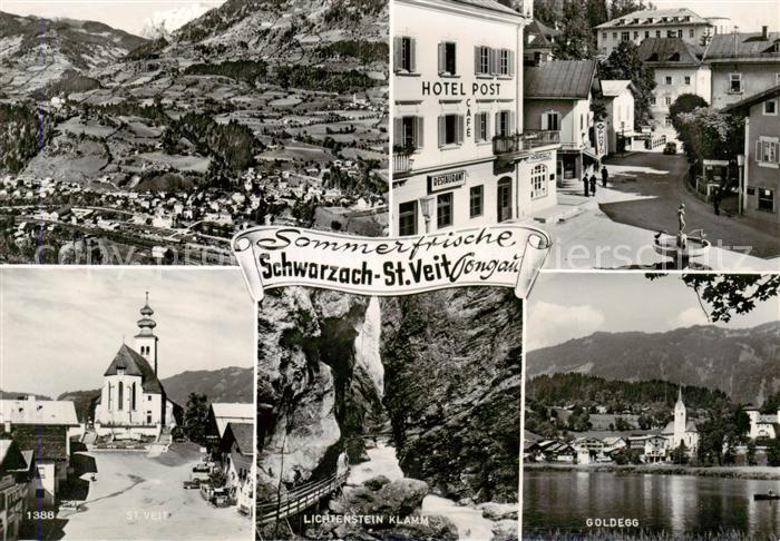 St Veit Pongau Salzburg AT Panorama Hotel Post Kirche Lichtenstein Klamm Goldegg
