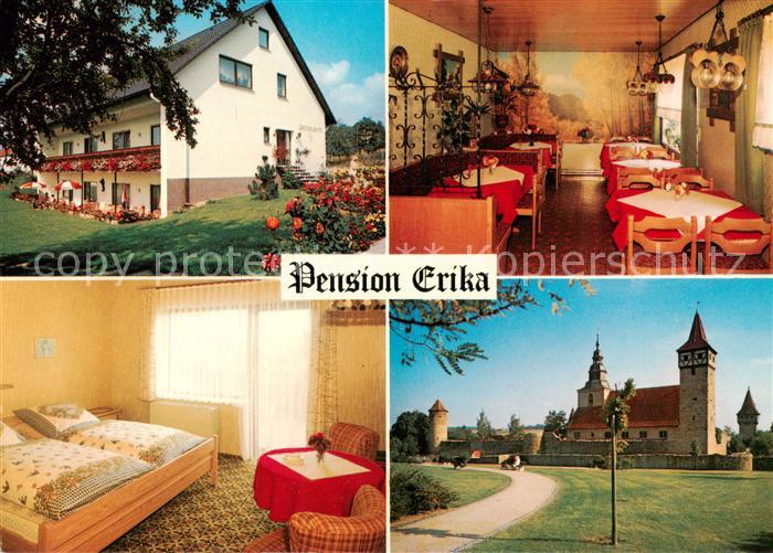 Ostheim  Rhoen Pension Erika Gaststube Zimmer Schloss