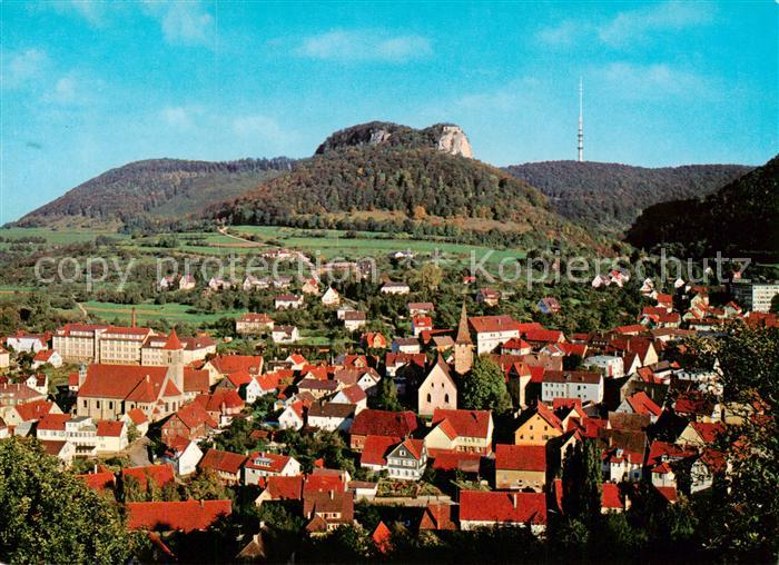 Heubach Wuerttemberg mit Rosenstein und Fernsehturm