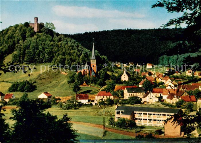 Hohenecken Kaiserslautern Rheinland-Pfalz Panorama Burgruine Kirche