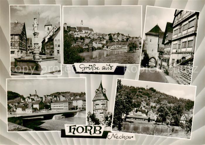 Horb Neckar Brunnen Neckarpartien Stadttor