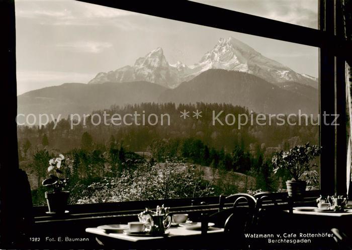 BERCHTESGADEN Bayern Watzmann vom Cafe Rottenhoefer