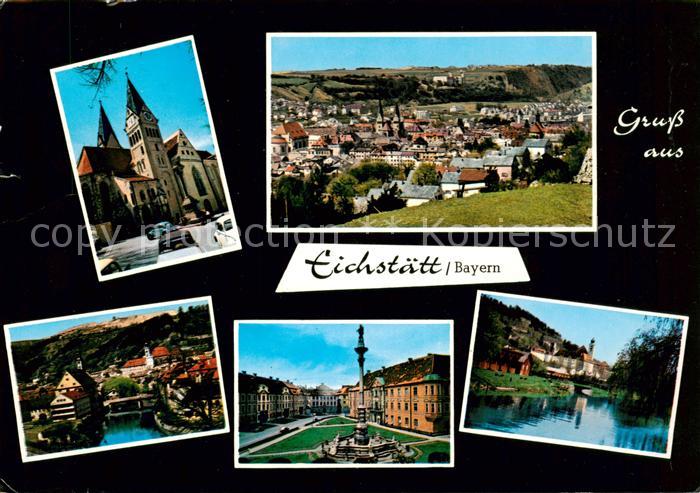 Eichstaett Oberbayern Dom Ansicht Klein Venedig Residenzplatz Abtei St Walburg