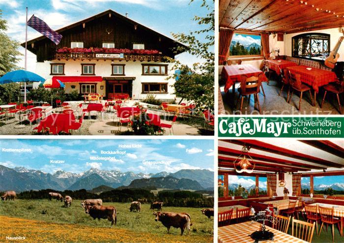 Sonthofen  Oberallgaeu Cafe Mayr Gastraeume Hausblick