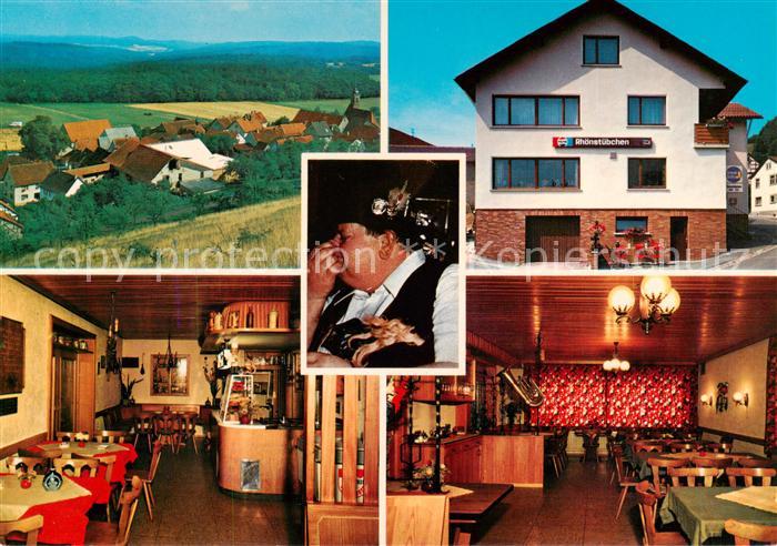 Bruechs Panorama Gaststaette Pension Rhoenstuebchen Gastraeume