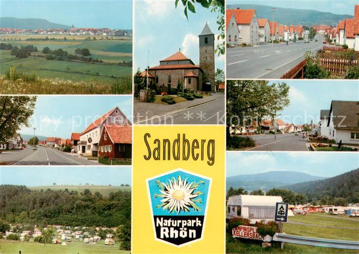 Sandberg Unterfranken Panorama Strassenpartien Campingplatz