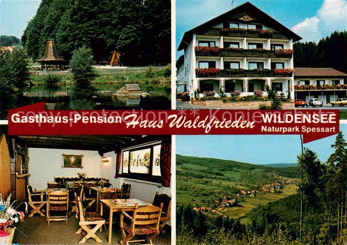 Eschau Unterfranken Gasthaus Pension Haus Waldfrieden Schwanenteich Gaststube Pa