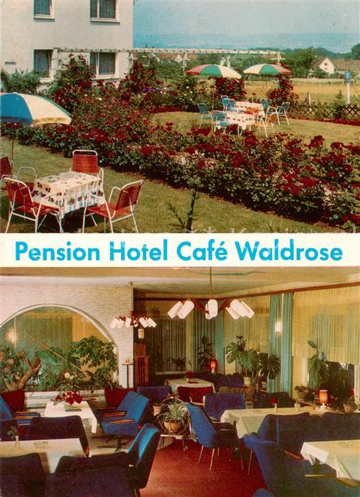 Bad Oeynhausen Pension Hotel Cafe Waldrose Gastraum Garten