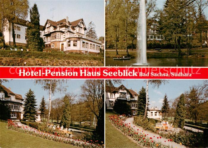 Bad Sachsa Harz Hotel Pension Haus Seeblick Parkanlagen Fontaene